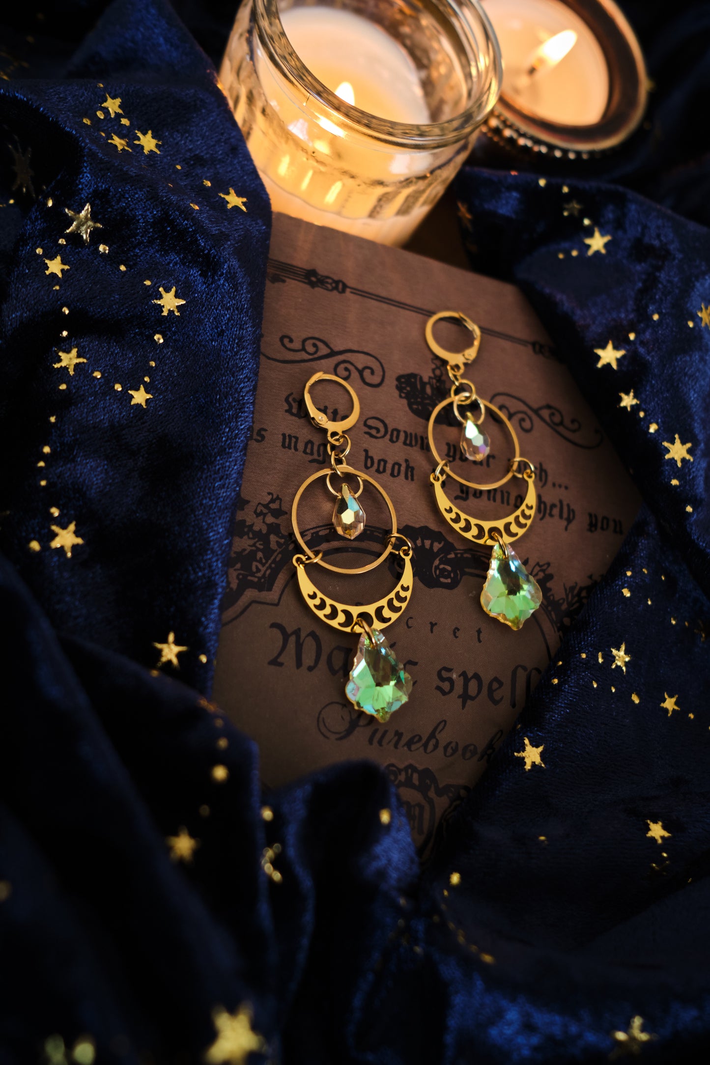 Pendientes Suncatcher con Fases Lunares