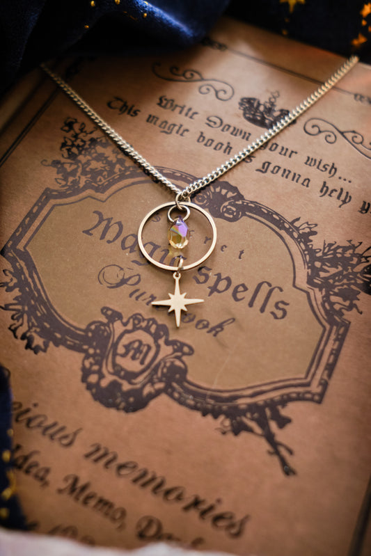 Collar Suncatcher Sencillo de Luna o Estrella .