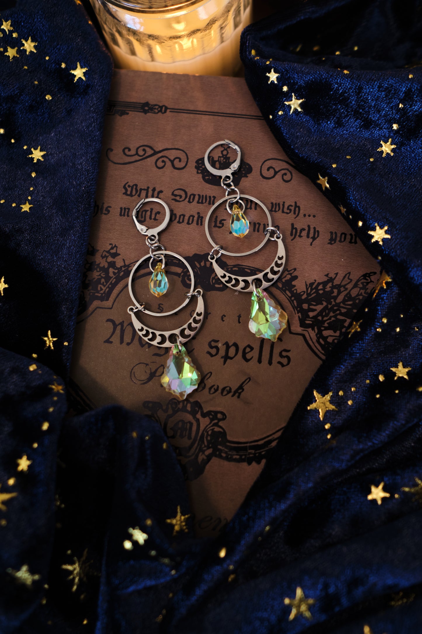 Pendientes Suncatcher con Fases Lunares