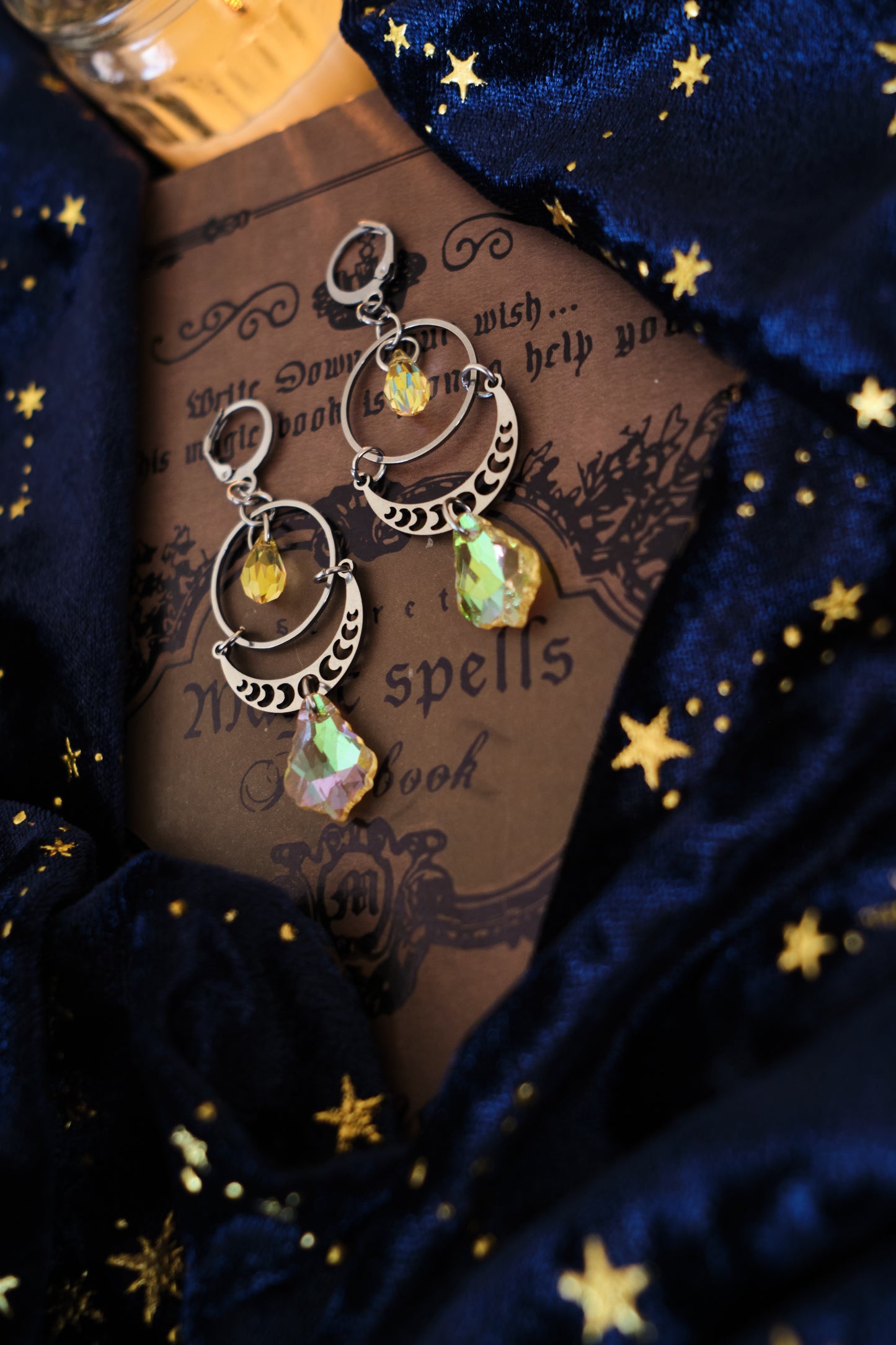 Pendientes Suncatcher con Fases Lunares