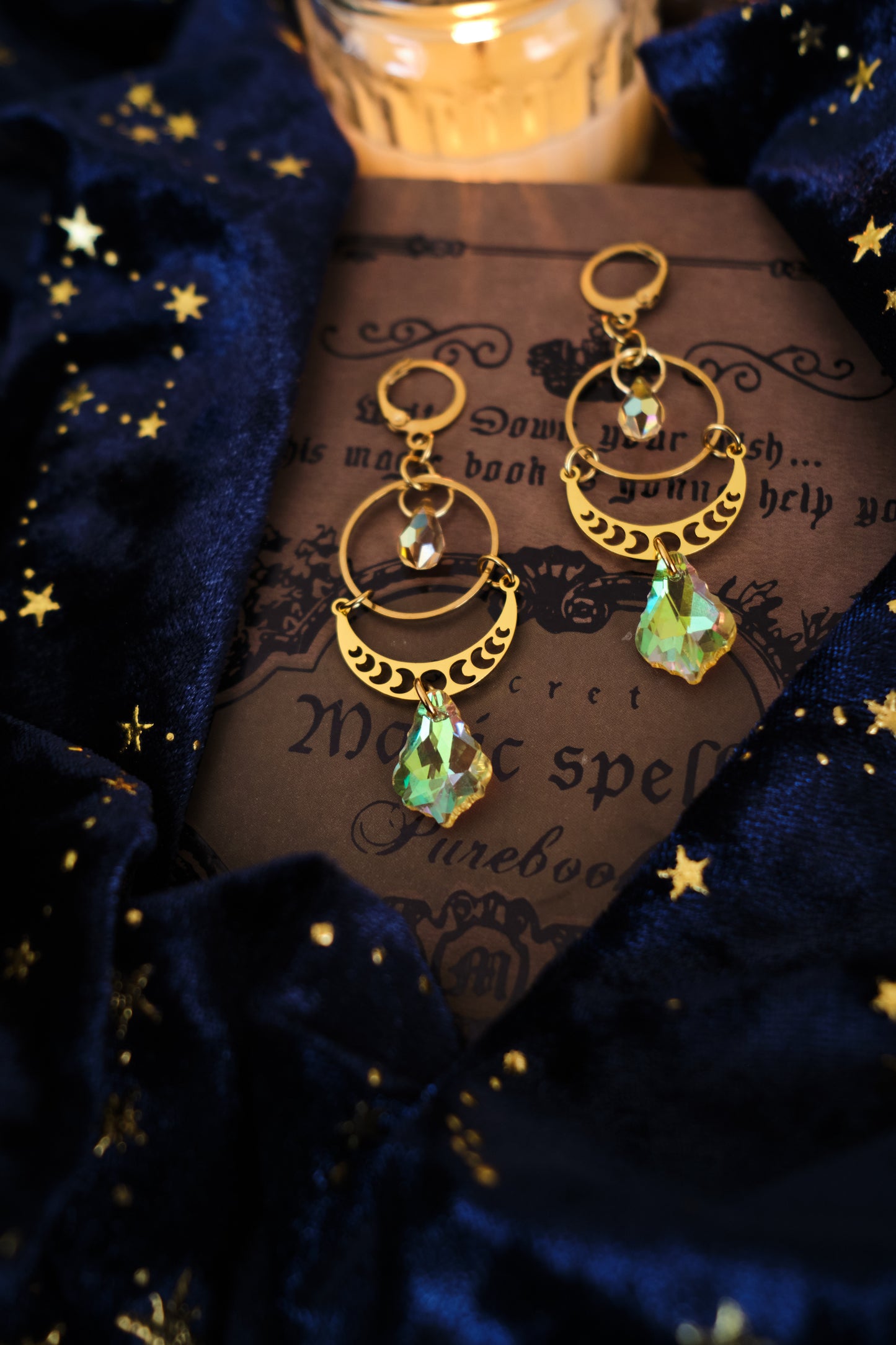 Pendientes Suncatcher con Fases Lunares