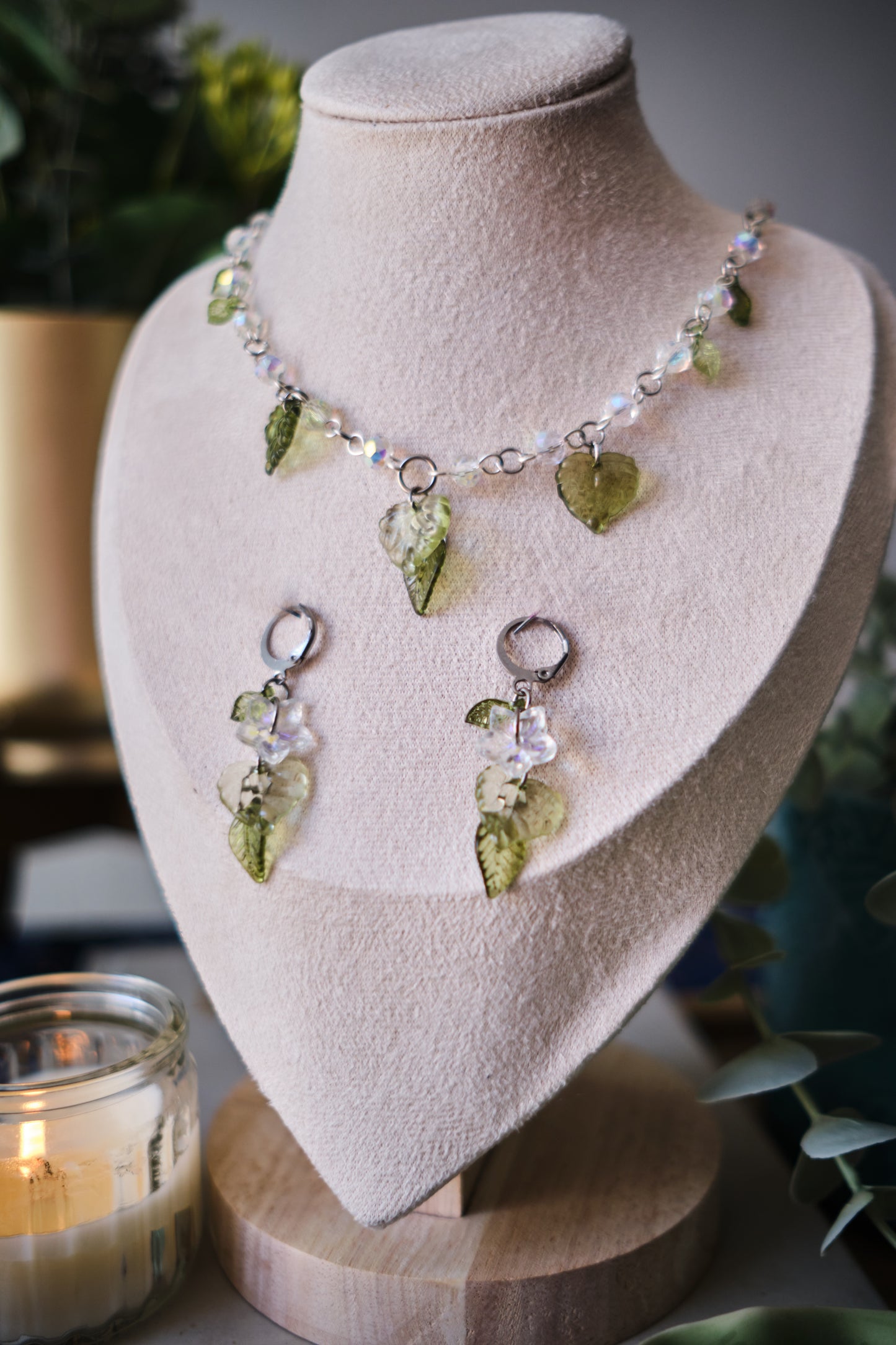 Pendientes Fairycore de Flores y Hojas