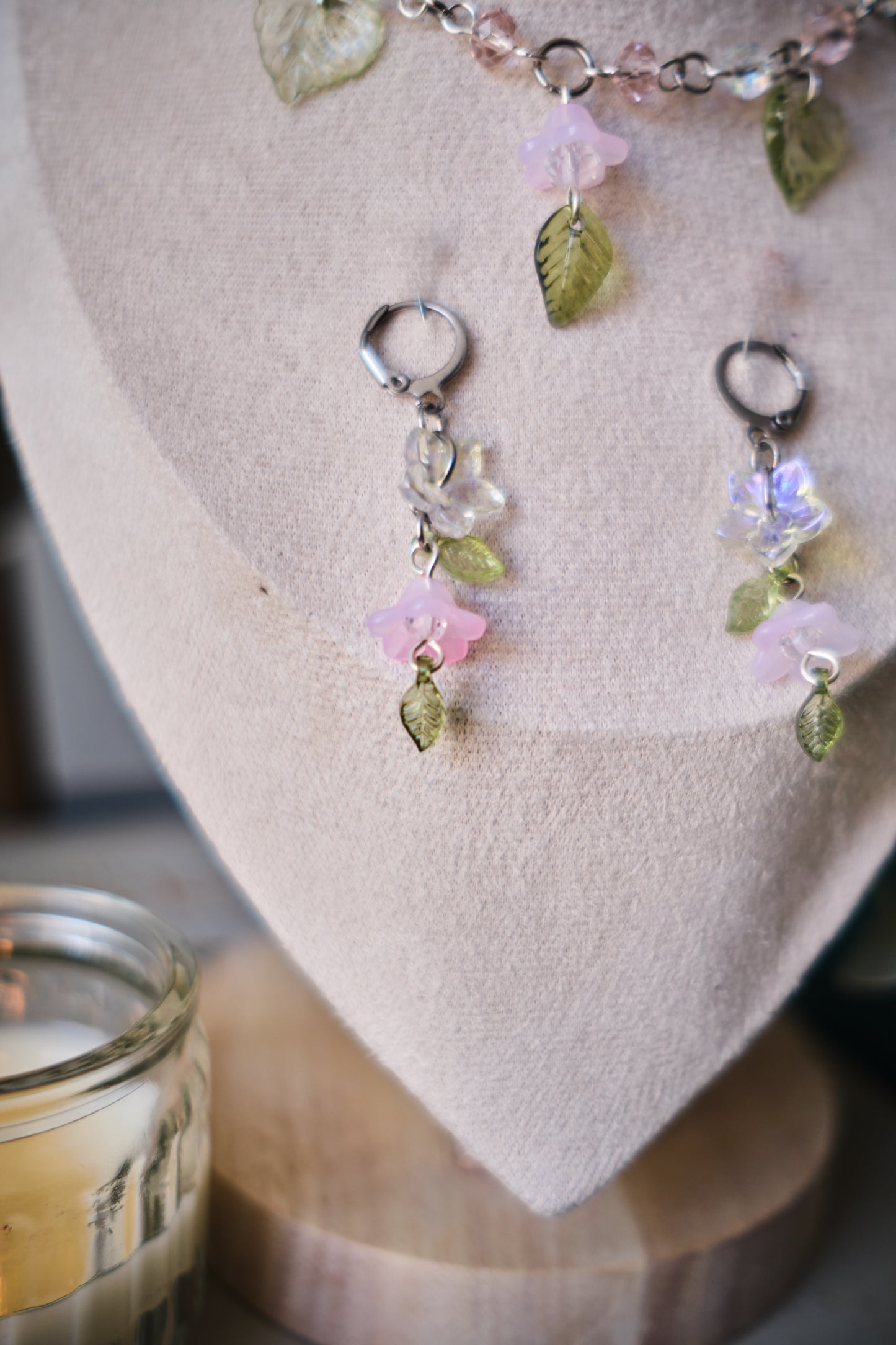 Pendientes Fairycore de Flores y Hojas