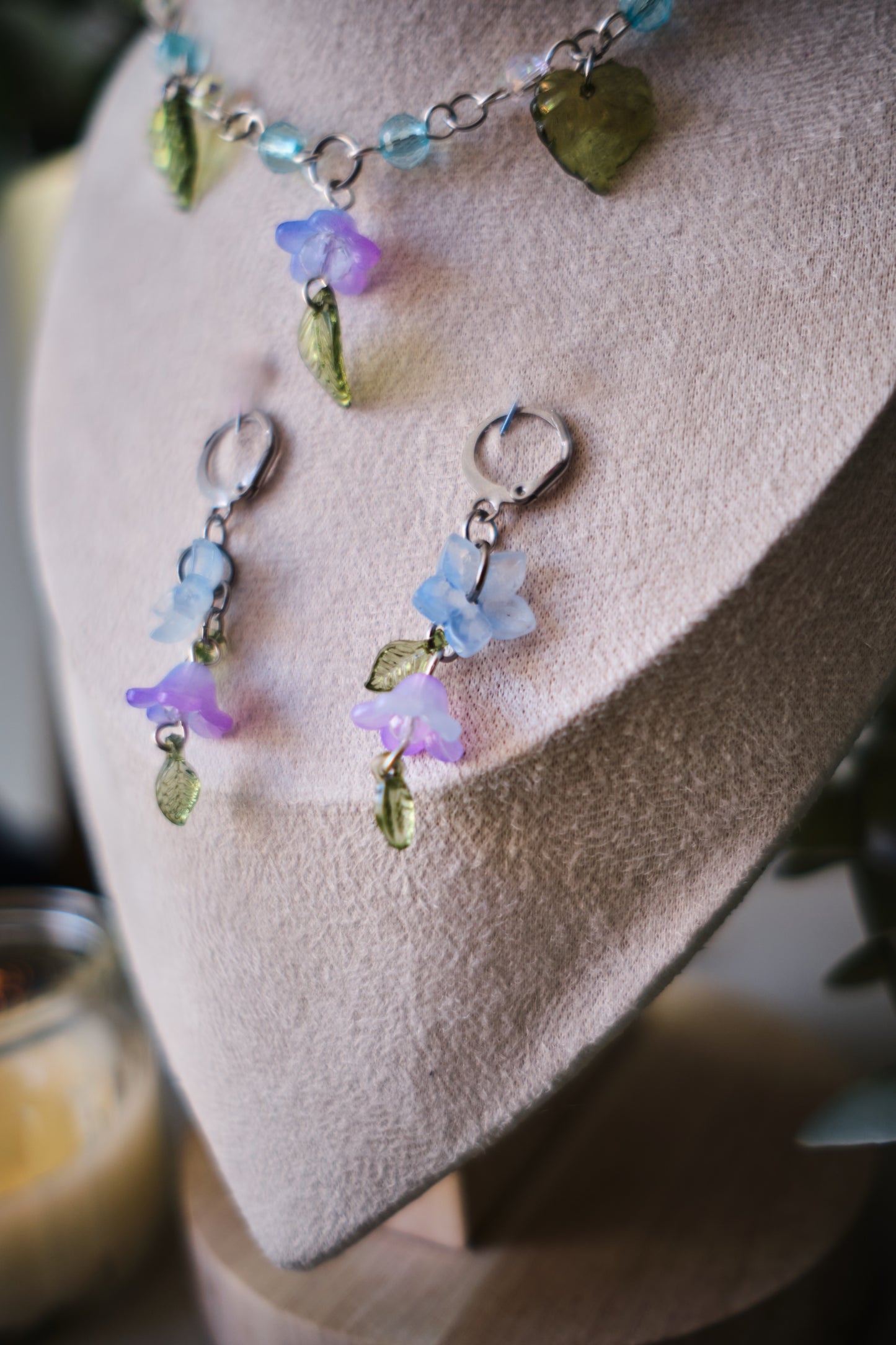 Pendientes Fairycore de Flores y Hojas