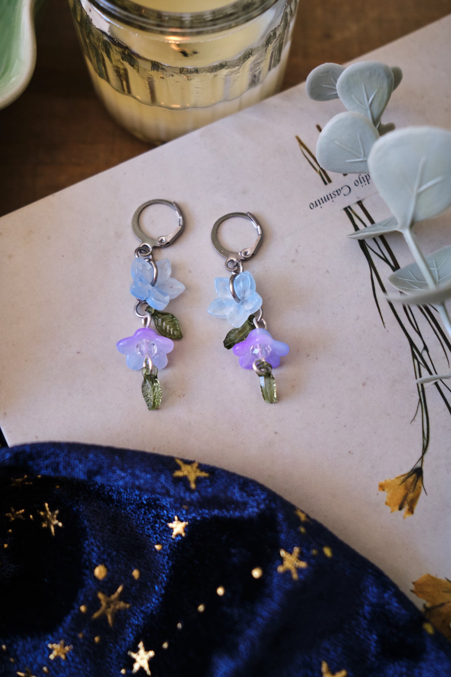 Pendientes Fairycore de Flores y Hojas