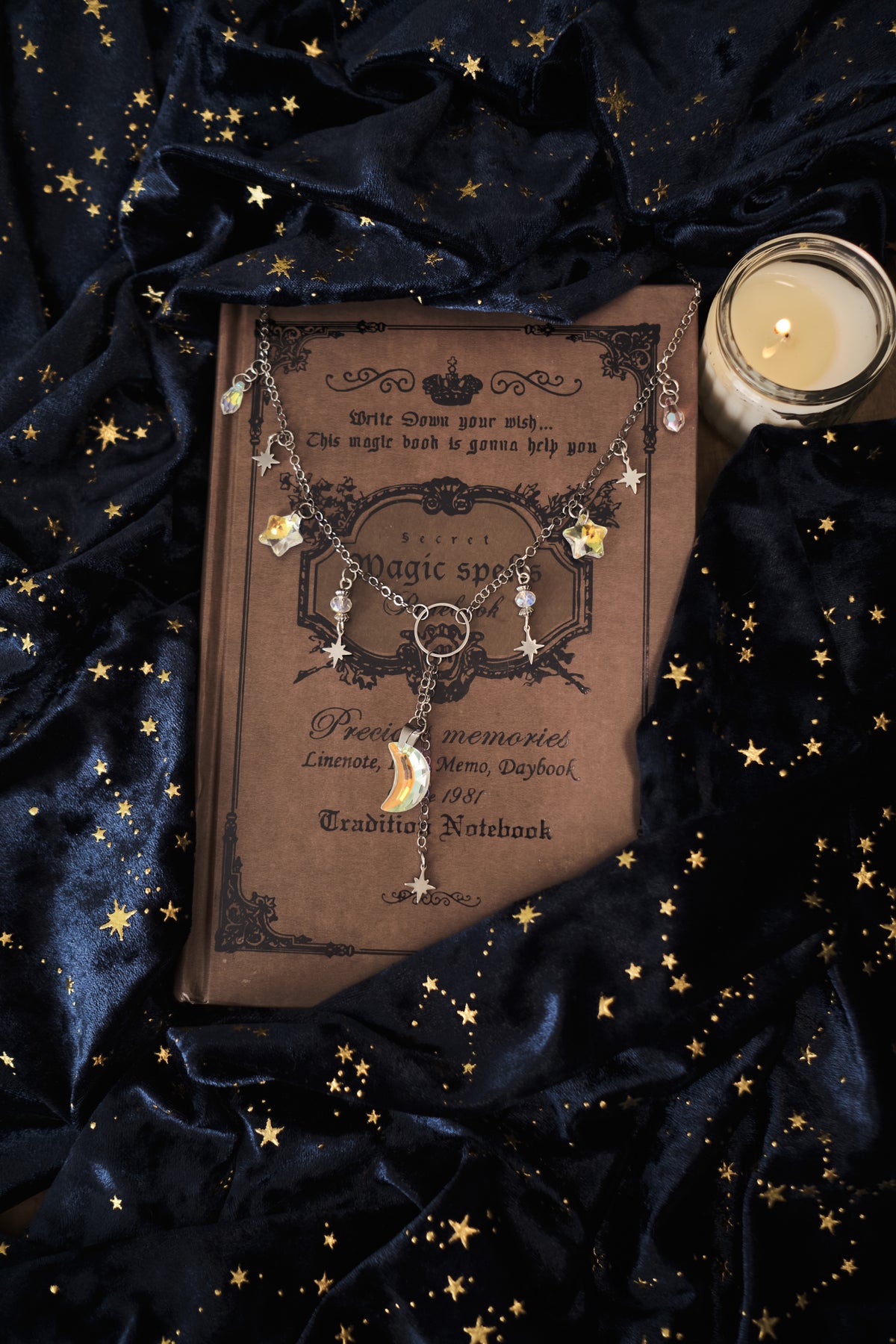 Collar Starfall, Gargantilla de Luna y Estrellas
