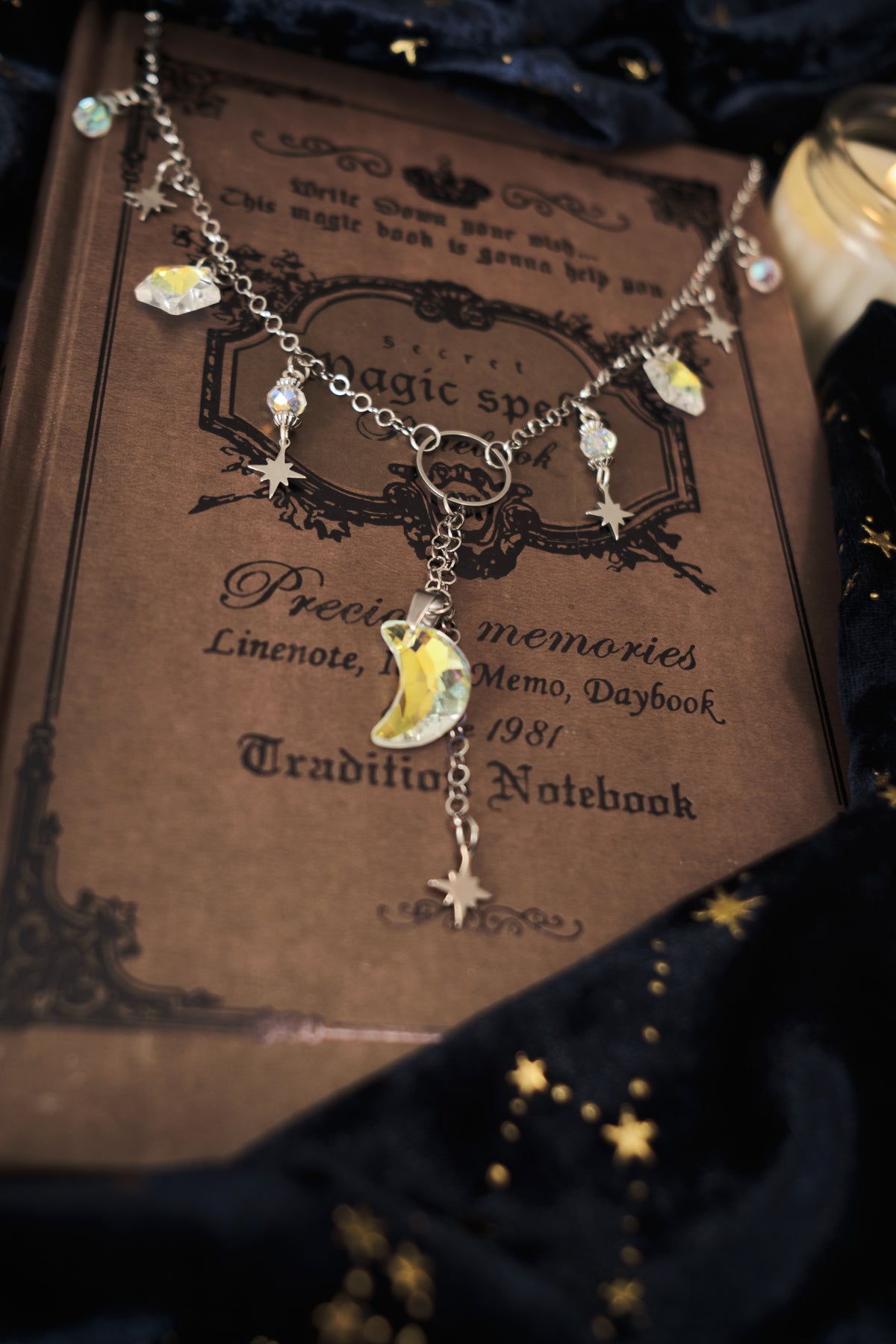 Collar Starfall, Gargantilla de Luna y Estrellas