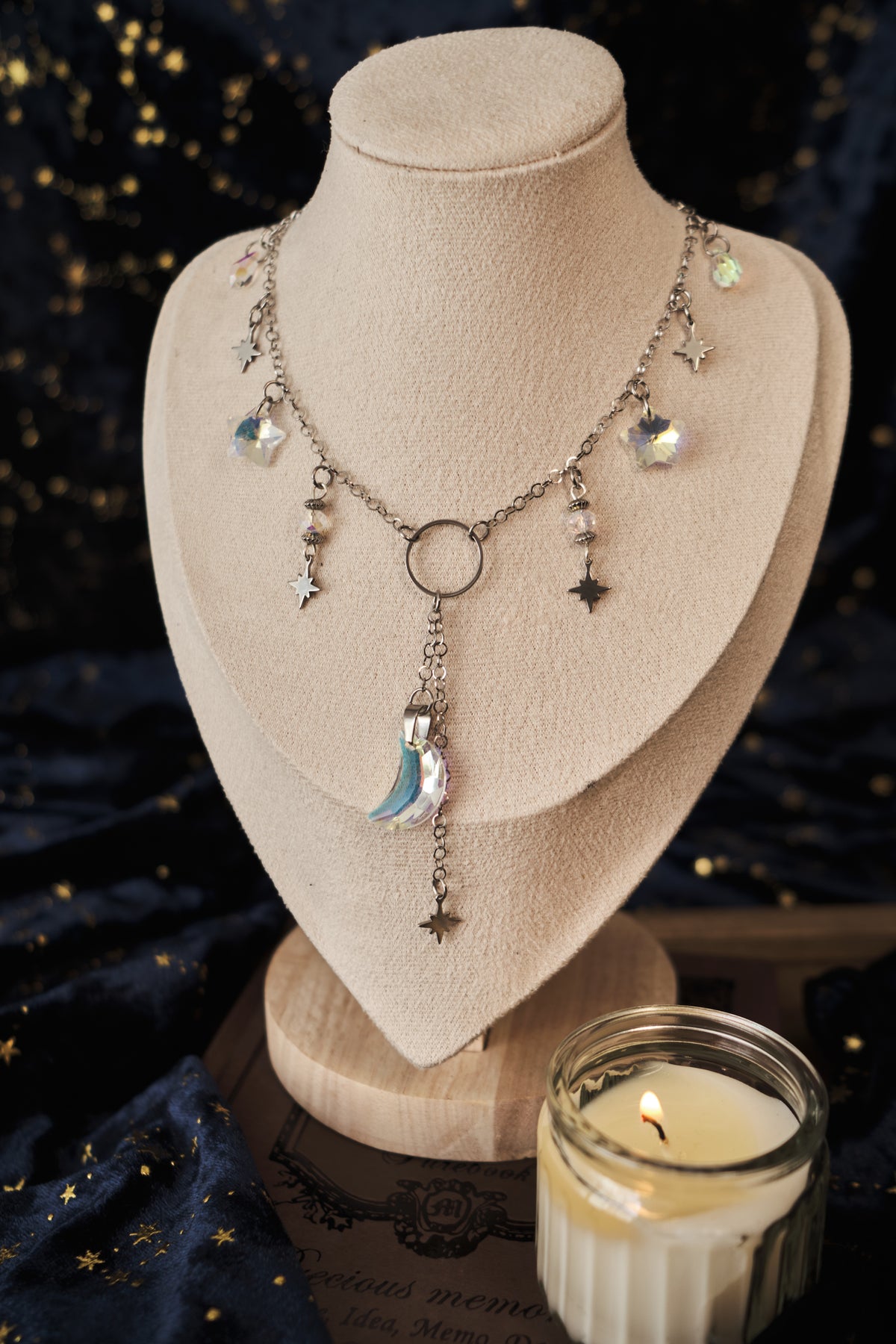Collar Starfall, Gargantilla de Luna y Estrellas