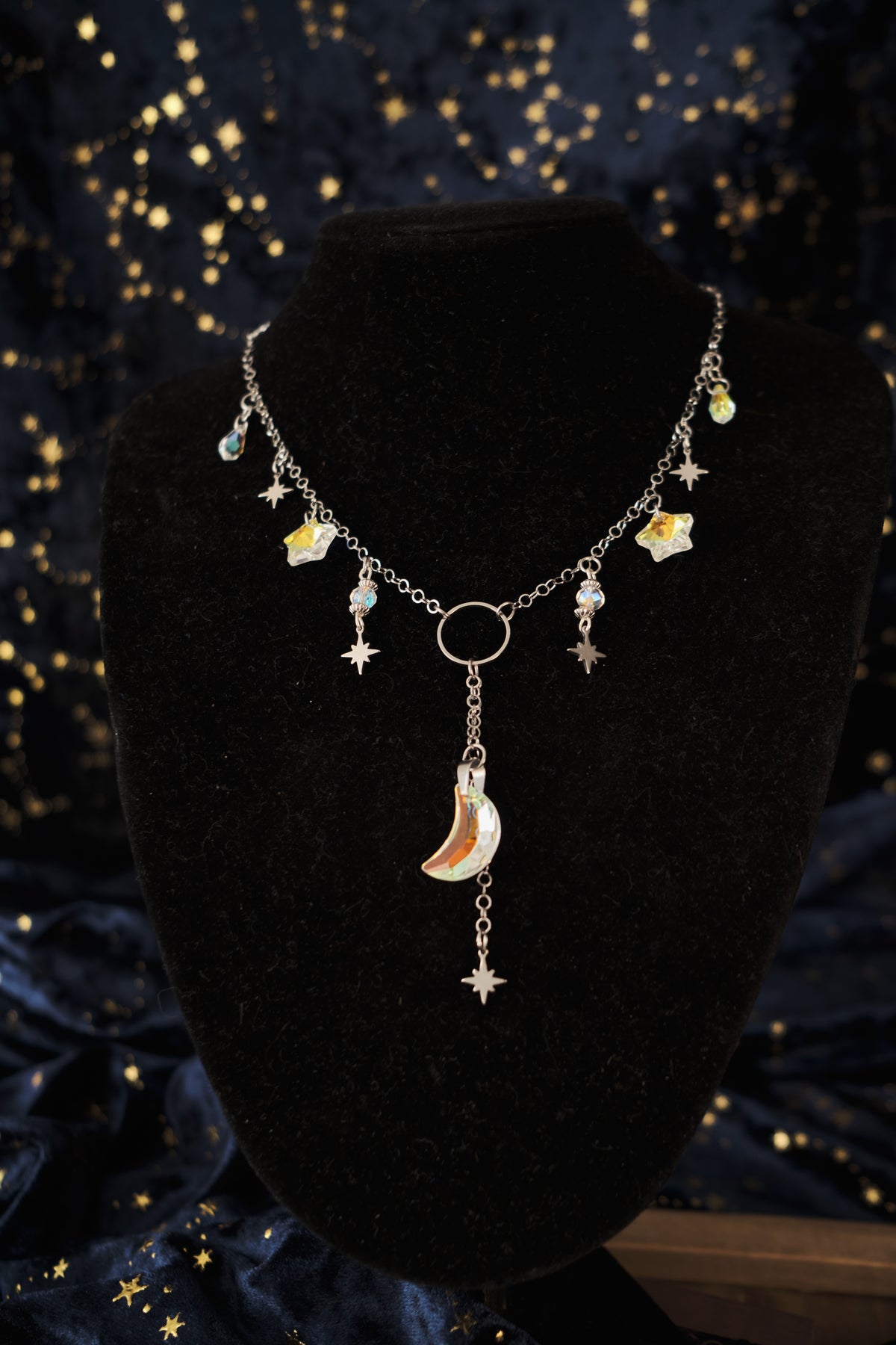 Collar Starfall, Gargantilla de Luna y Estrellas