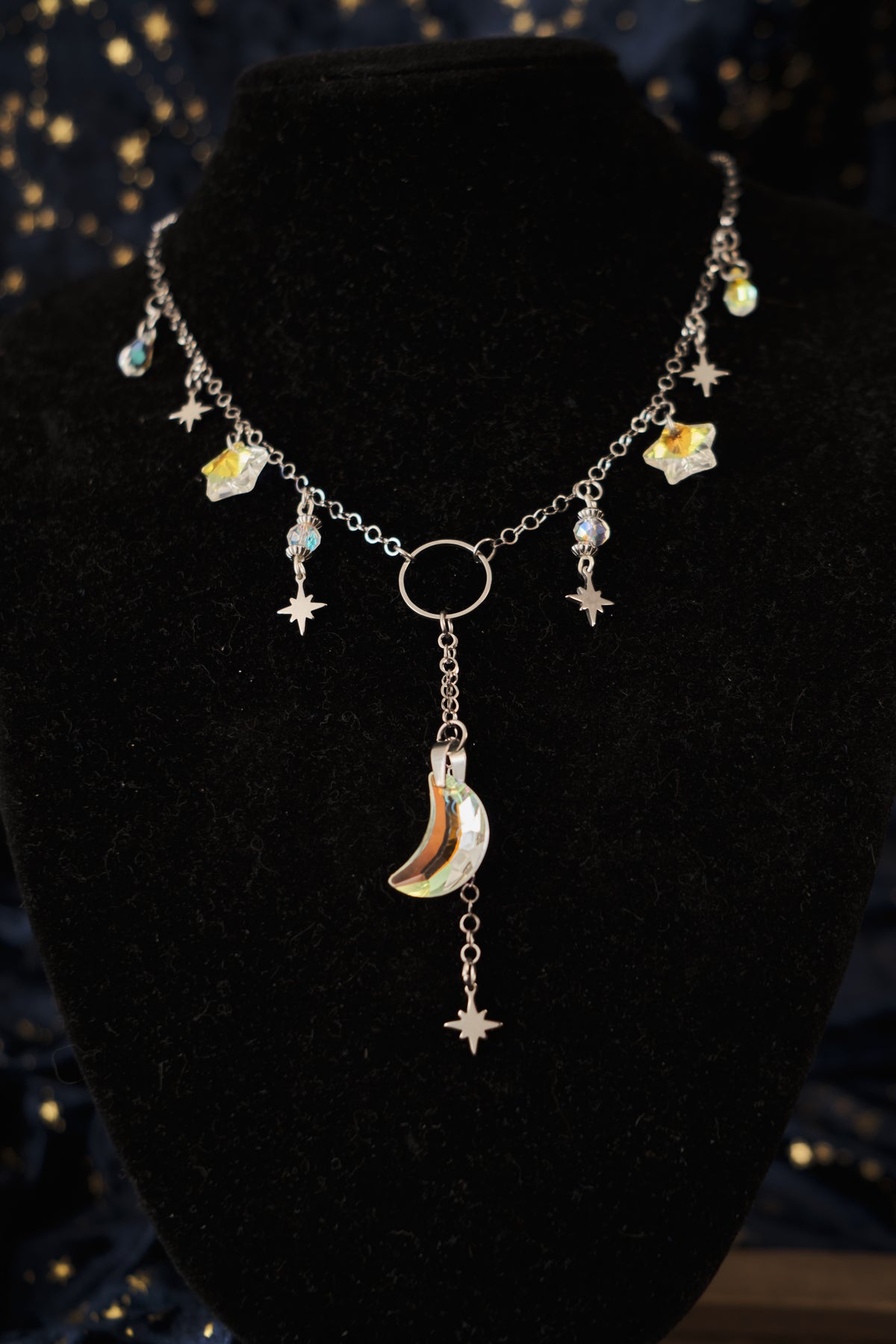 Collar Starfall, Gargantilla de Luna y Estrellas