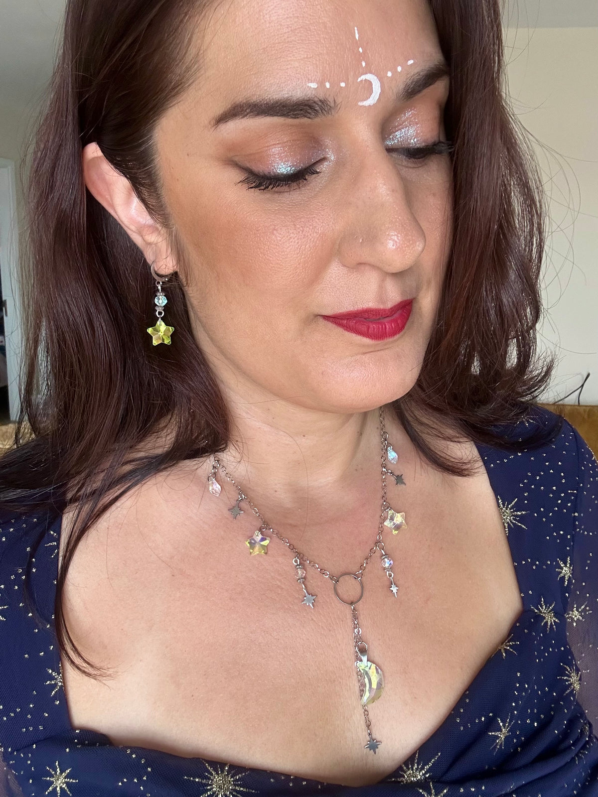Collar Starfall, Gargantilla de Luna y Estrellas