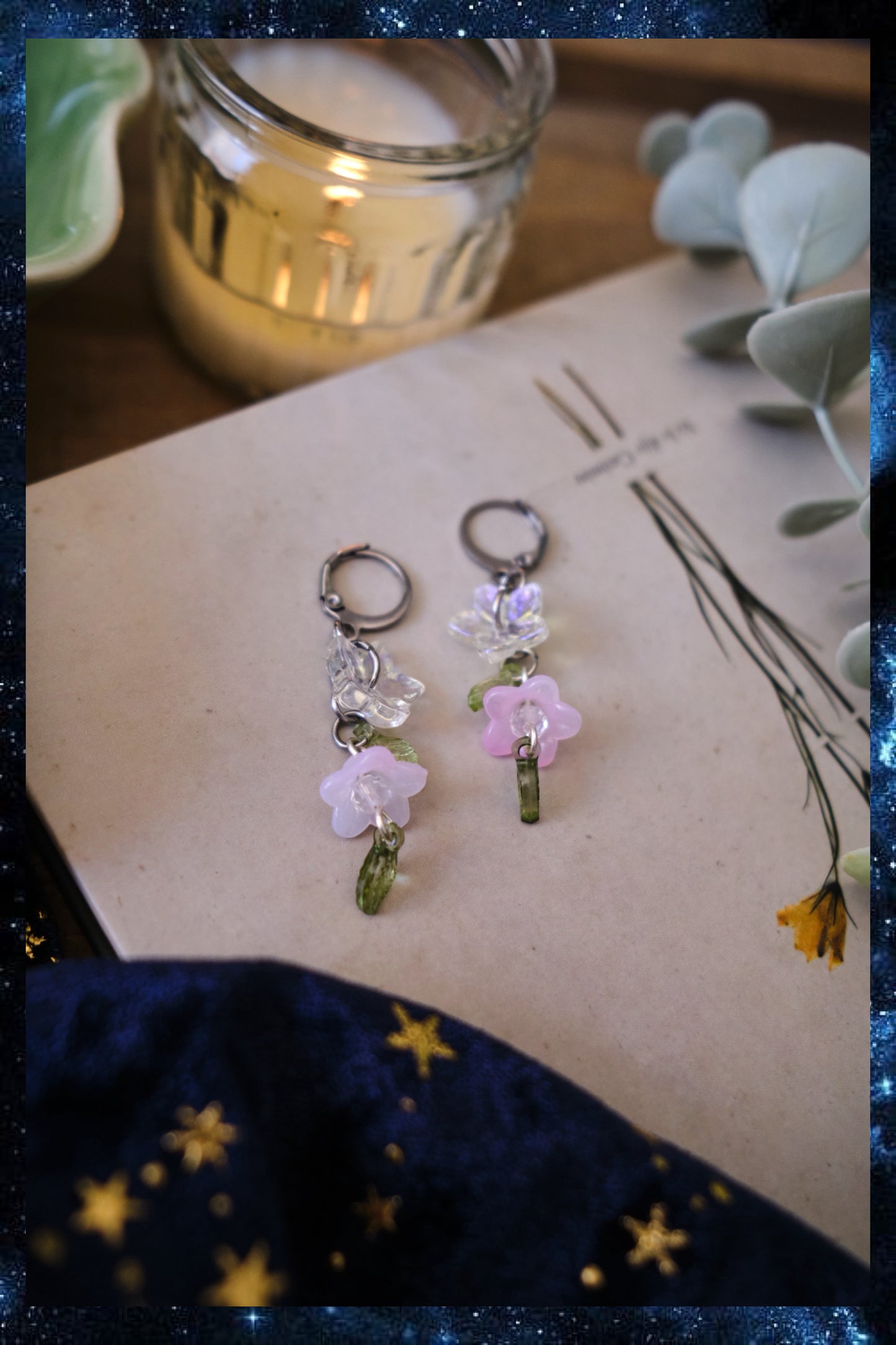 Pendientes Fairycore de Flores y Hojas