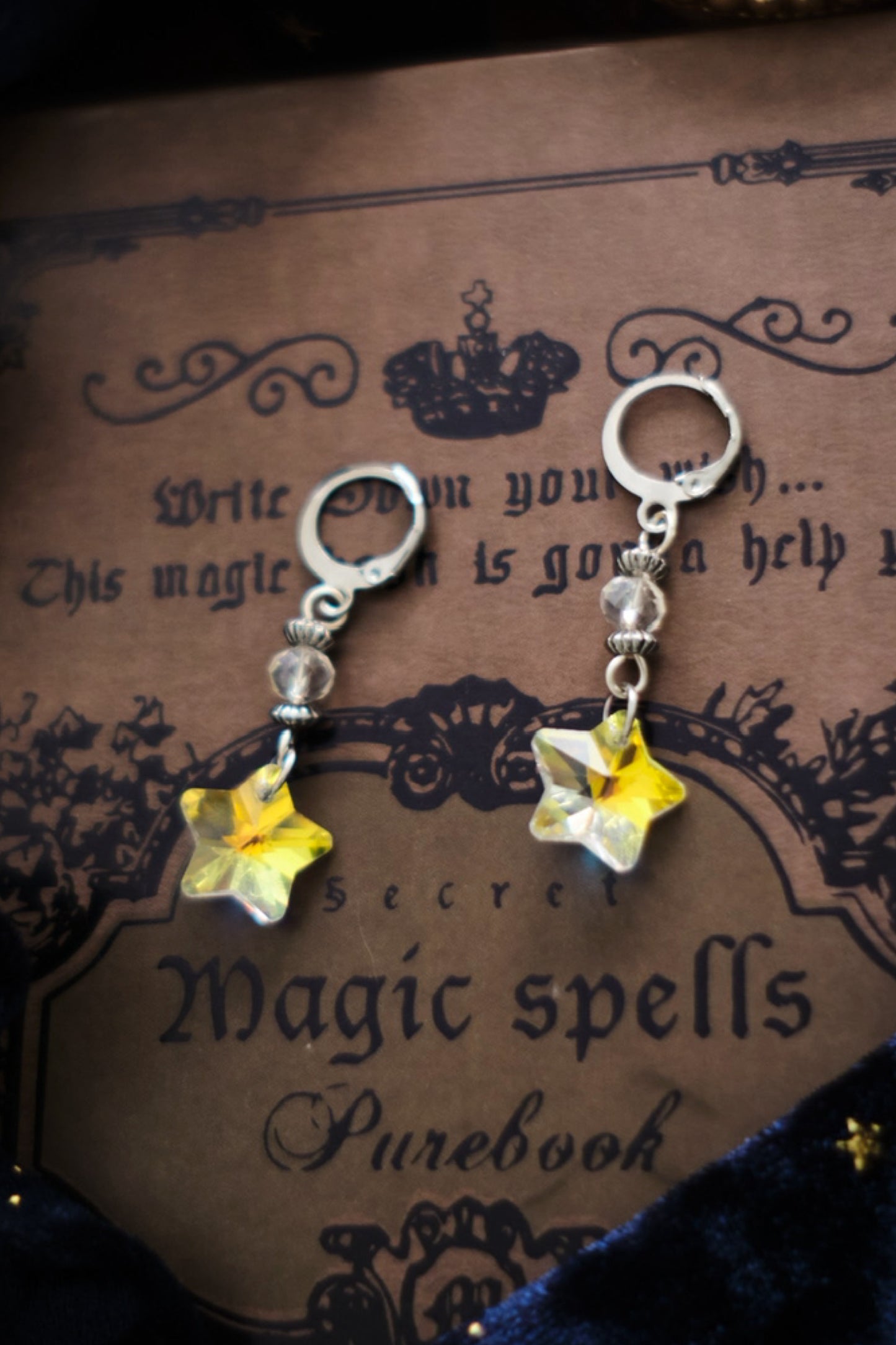 Pendientes de Estrella Suncatcher, Aretes Celestiales