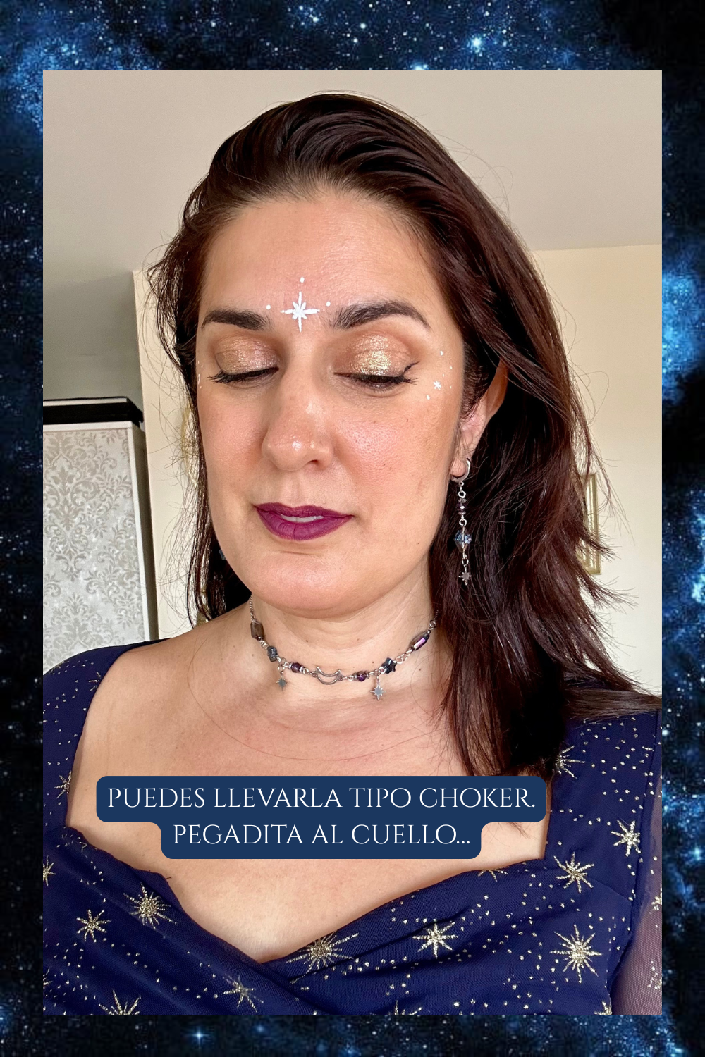 Gargantilla Whimsigoth Luna y Estrellas