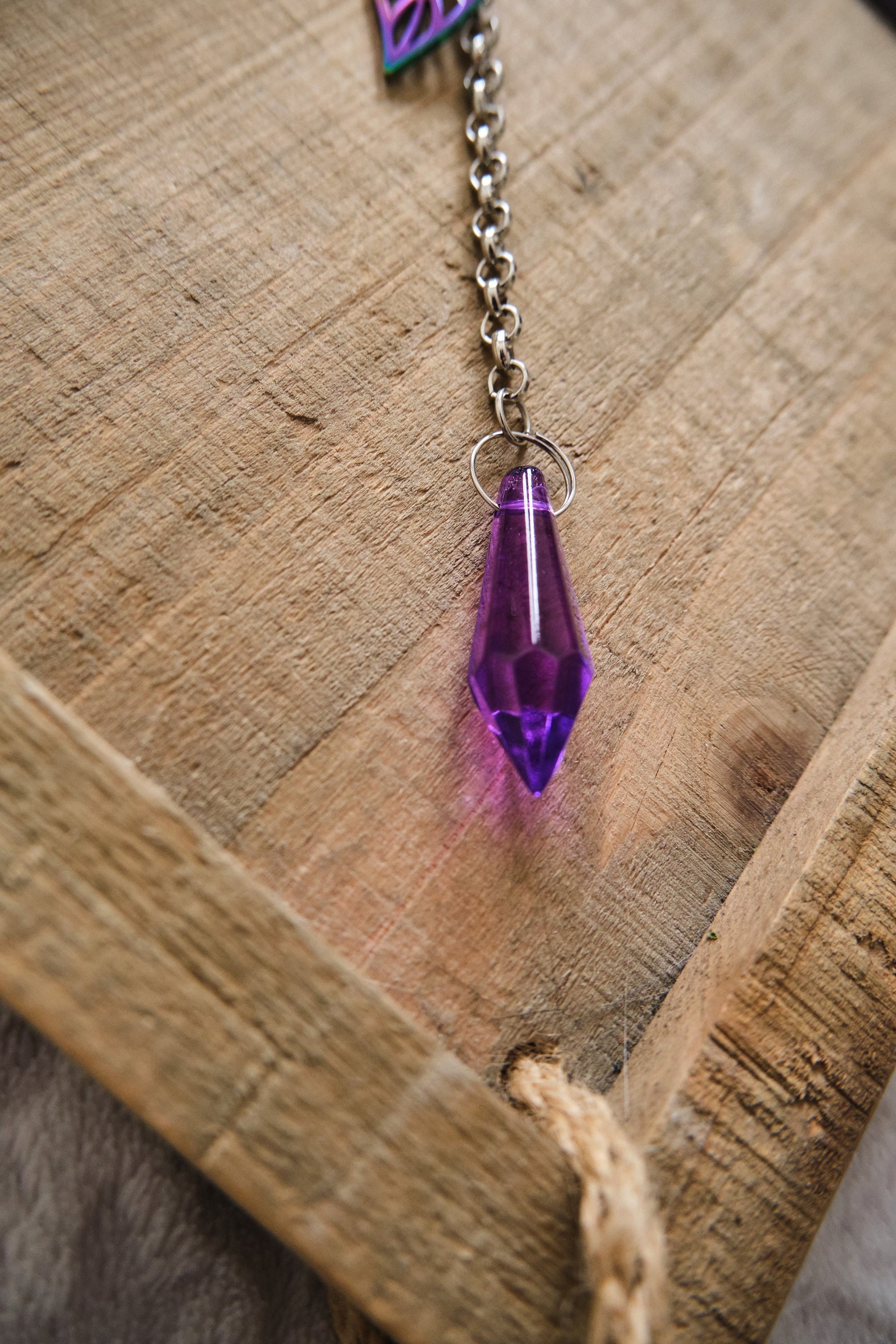 Silver and Purple Moon Suncatcher, Celestial Window Prism, Rainbow Maker