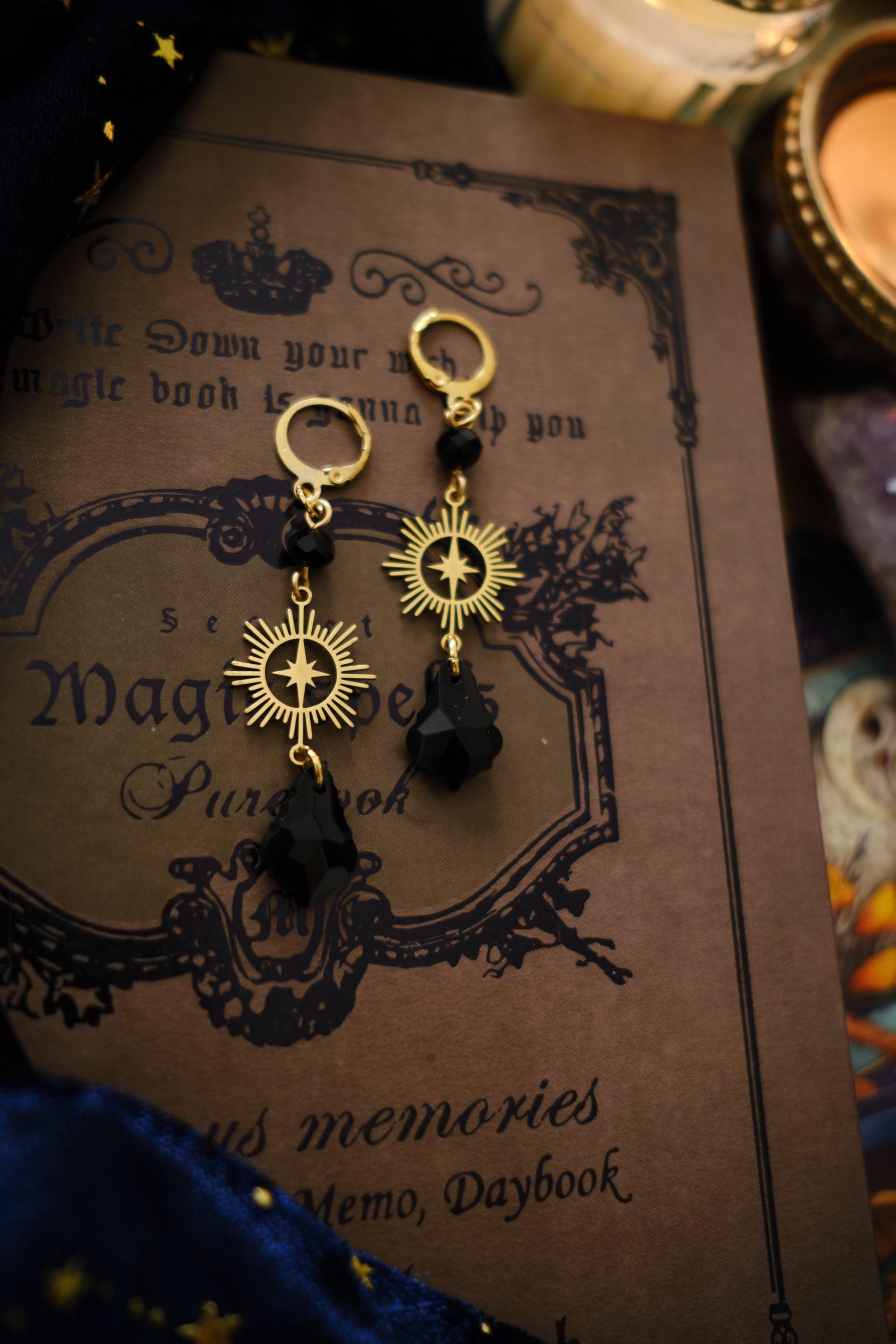 Mystical Bridal Earrings, Pearly White Celestial Whimsigoth Style Jewelry