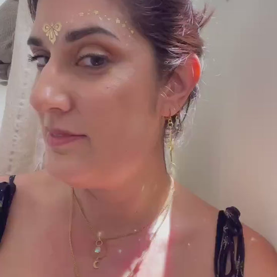 North Star Suncatcher Earrings Celestial Rainbow Maker Crystal Jewelry