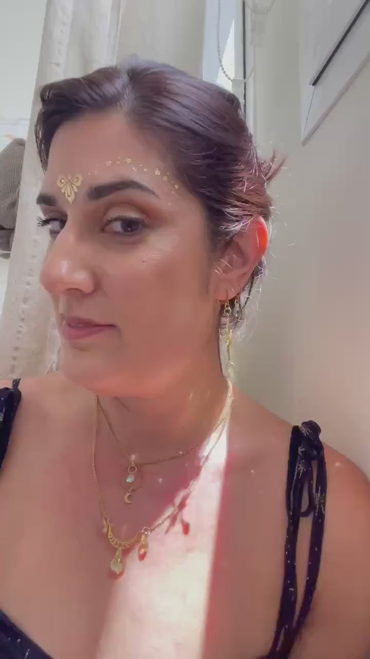 North Star Suncatcher Earrings Celestial Rainbow Maker Crystal Jewelry